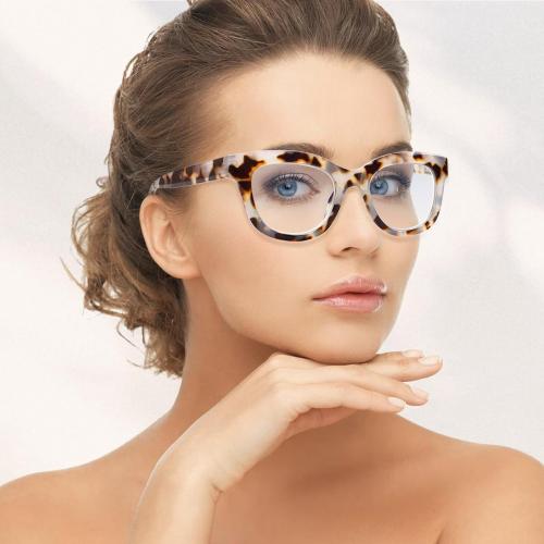 Progressive Multifocus Reading Glasses for Women Men Blue Light Blocking Computer No Line Multifocal Readers
