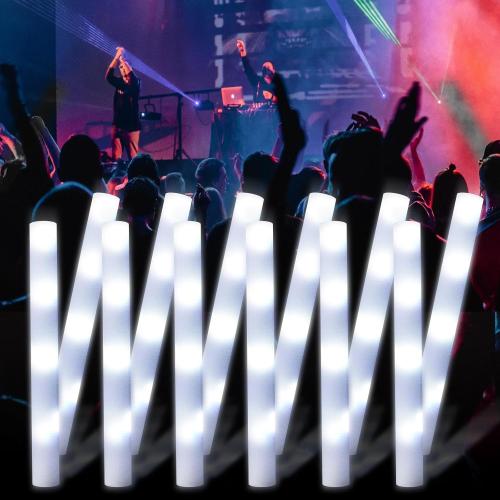 LED Foam Glow Sticks | 18.9 INCH Bulk Glow Sticks | LED Light Sticks | Light-Up Sticks for Concerts, Weddings, Raves, Carnivals, Halloween, Birthdays, and More!