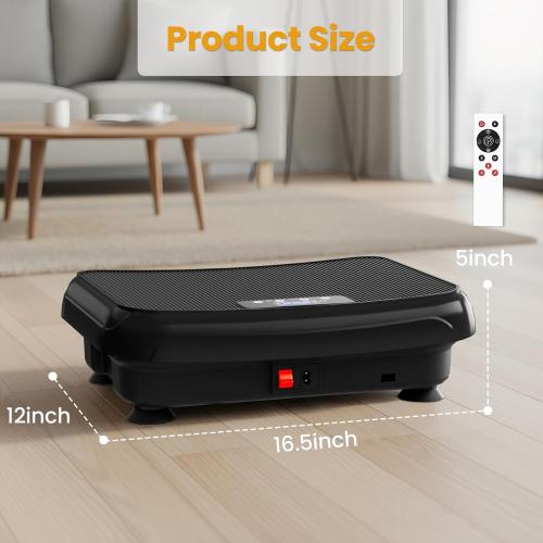 TISSCARE Vibration Plate Exercise Machine Mini Vibrating Plates for Lymphatic Drainage and Weight Loss, 400Lbs Capacity Full Body Power Shake Workout Platform for Home Cardio Fitness