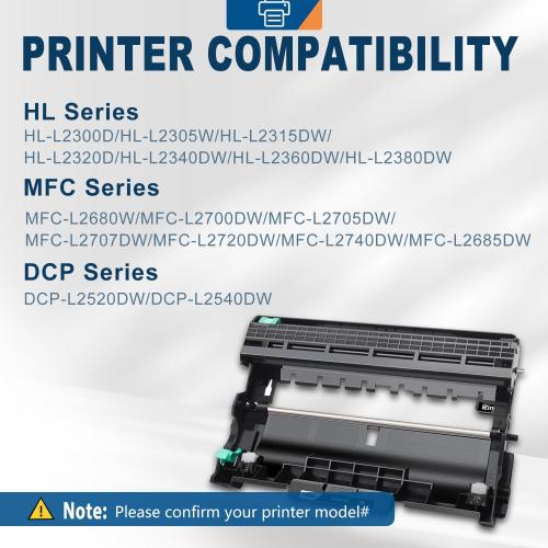 Ankink DR630 Compatible Drum Unit (Not Toner) Replacement for Brother DR-630 DR660 660 for MFC-L2700DW L2720DW L2740DW HL-L2300D L2320D L2340DW L2360DW L2380DW DCP-L2540DW Laser Printer,1 Pack