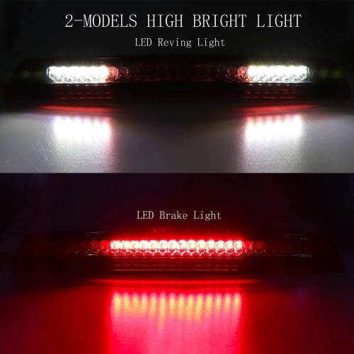 LED 3rd Third Brake Light for 2004-2015 Nissan Titan 2005-2016 Frontier Cargo Light High Mount Lamp (Red Lens)
