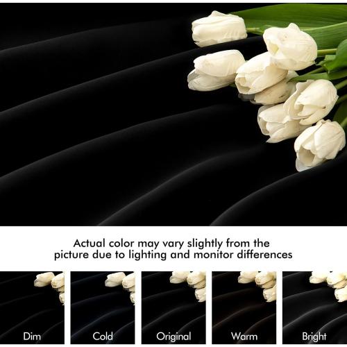 MIULEE 2 Panels Back Tab Blackout Curtains 96 Inch Long for Living Room Bedroom, Halloween Black Rod Pocket/Pinch Pleated Thermal Insulated Room Darkening Light Blocking Floor to Ceiling Curtain/Drape