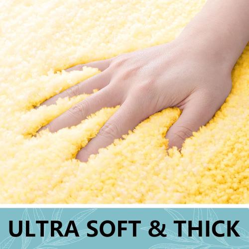 Arotive Microfiber Bathroom Rugs, Shaggy Soft Absorbent Bath Rug, 47x24