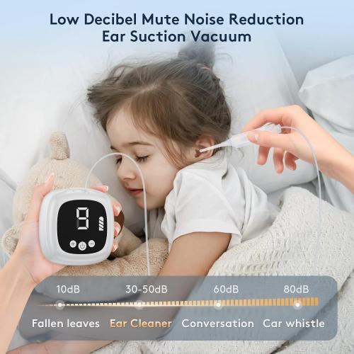 Ear Vacuum Wax Removal Kit, 9 Levels Strong Suction Ear Wax Vacuum Cleaner Electric Ear Wax Remover USB Rechargeable Reusable Ear Suction Device for Adults Children Indoor Outdoor Travel