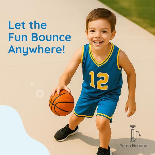 Botabee 5-Inch Mini Basketball Balls Set of 3 - Ideally Sized for Boys, Toddlers - Indoor and Outdoor Pool Basketball for Mini Hoops - Exciting Over The Door Ball Games - Orange and Black