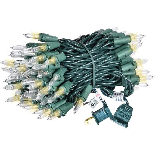 100 LED Christmas Twinkle Lights, 25 of 100 Lights Twinkle, 33ft Mini Christmas String Lights for Indoor & Outdoor, Connect up to 22 Sets End to End for Christmas Tree, Party, Home (Warm White)