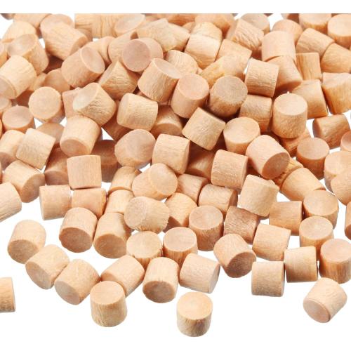 200-Piece Wooden Screw Covers - 3/16 Inch, Flat Head, Hole Plugs