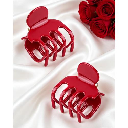 MAORULU 1.85 Small Acetate Hair Claw Clip for Thin & Medium Hair