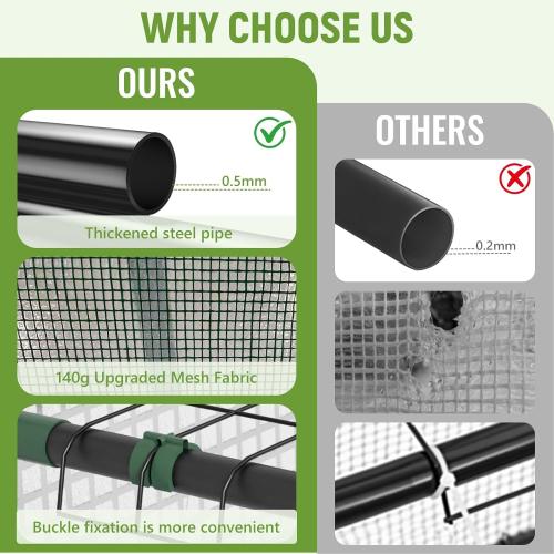 Greenhouse for Outside with Screen Windows, Outdoor Walk in Greenhouses with Durable PE Cover, 57 x 57 x 76'' Small Portable Green House with Shelves Stands,White