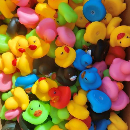 31 Pcs Multicolored Mini Multicolor Rubber Ducks Baby Bath Ducky Bathtub Pool Squeaky Little Duck Toys for Shower/Party Decoration Supplies/Birthday (1.5x 1.4 x 1.2)
