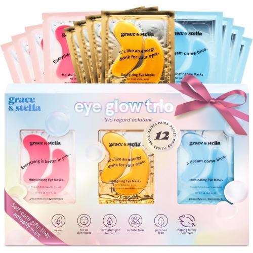 grace & stella Under Eye Patches (12 pairs) Eye Masks for Puffy Eyes and Dark Circles - Gifts for Women, Bridesmaids, Birthdays, Bachelorette Party, Self Care Gifts for Women - Vegan Cruelty-Free