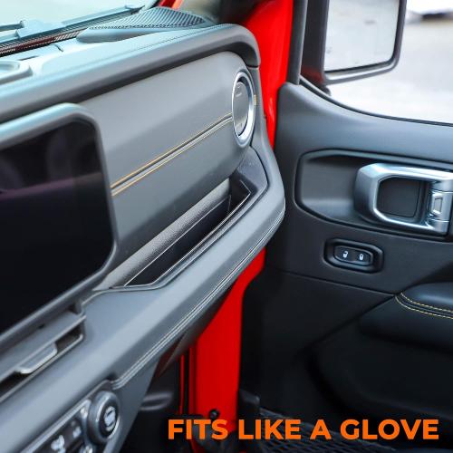 Savadicar Grab Bar Tray Compatible with 2024 2025 Jeep Wrangler (JL) & Jeep Gladiator (JT), Passenger Side GrabTray Storage Organizer, Interior Accessories, Black (Patent Authorization)