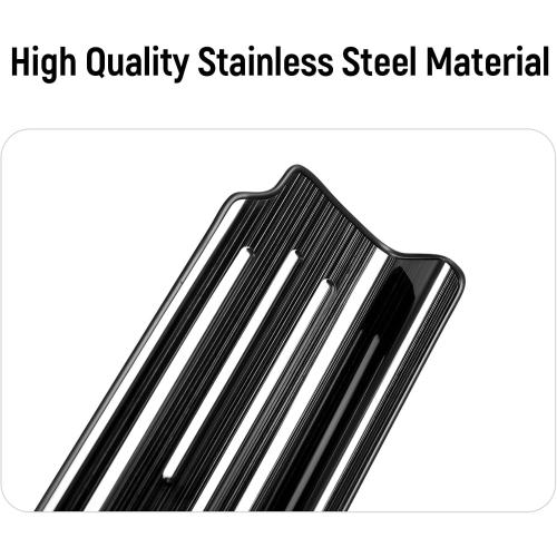 1PCS Door Sill Protector for Jeep Wrangler JL JLU 2018-2025 2026 & Gladiator JT 2020-2025 2026 Accessories Stainless Steel 2-Door Car Pedal Kick Protection (Black Brushed)