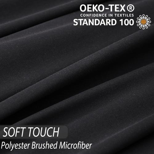 Size Queen Color Black Whitney Home Textile Queen Sheet Set, Soft Microfiber Hotel Bed Sheets Queen Size, Extra Deep Pocket, Luxury Breathable Bedding Sheet & Pillowcase Sets, 4 Piece Wrinkle Free Oeko-Tex, Black