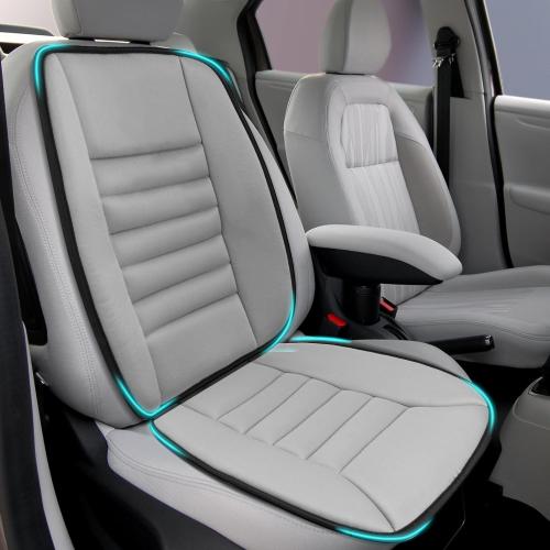 Car Seat Cushion, Memory Foam Cushion for Car Seat, Lumbar Support Pillow, Seat Cushion for Full Back and Seat, Ideal for Car Seat Driver, Office Chair, Wheelchair and Back Pain Relief (Gray)