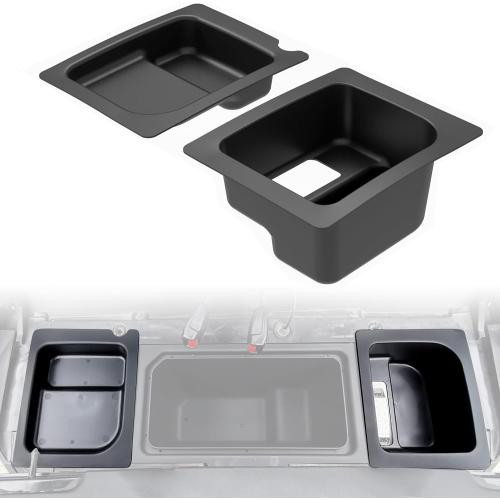 SAUTVS Left & Right Under Seat Storage Box for Ranger 570 500 15-21, Underseat Storage Bin Set Organizer Tray for Polaris Ranger 500 570 Mid Size 50 Wide 2015-2021 Accessories (2PCS, Left & Right)