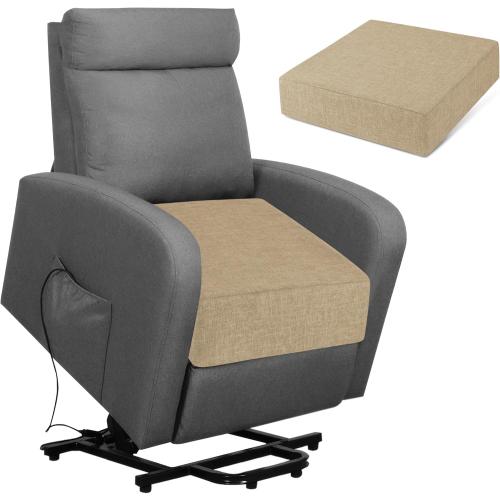 COLOR DARK BROWN Recliner Cushions for Elderly 20x20x5 Extra Large Seat Cushion for Couch Armchair Wicker Chairs Square Chair Cushions with Non-Slip Backing and Textured Washable Cover