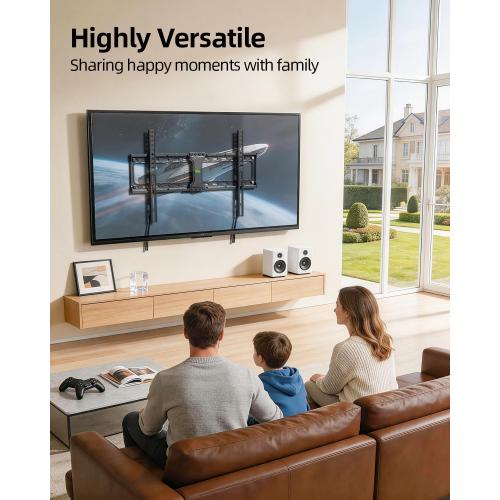 USX MOUNT TV Wall Mount,Low Profile TV Mount for Most 42-95 Inch Flat Screen Televisions,Max VESA 600x400mm Fixed Wall Mount Bracket Holds up to 132 lbs,Fits 16/18/24 Studs