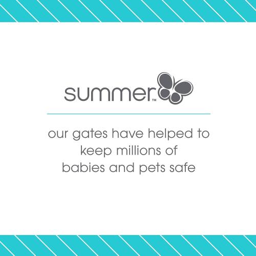 Summer Infant Secure Space Extra-Wide Pet and Baby Gate, 28.5 - 52 Wide, 30 Tall, Pressure or Hardware Mounted, Install In-Between Rooms, Doorways and Stairways, Auto-Close & Hold-Open Door - Grey