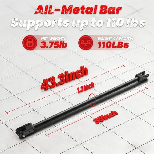 All-Metal Dumbbell Barbell Converter Bar, Compatible with Most Dumbbells | Adjustable Dumbbell Bar for Home Gym, Dumbbell to Barbell Converter for Weight Lifting and Strength Training