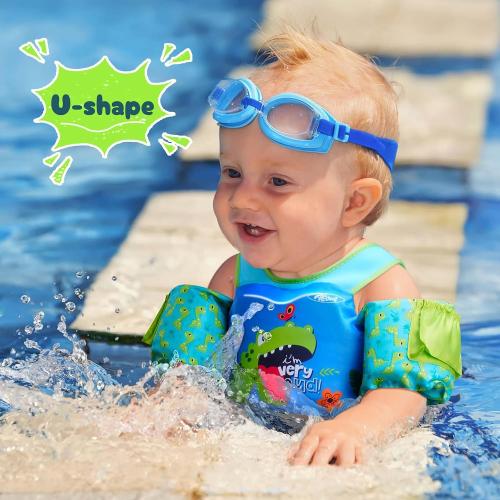 AEOCOO Puddle Float Jumper for Swimming, Toddler Swim Vest for Water Play, Pool Floats with Swimming Arm Floaties Swim Jacket & Water Wings for Kids Swimmies, Boys, Girls, Niños