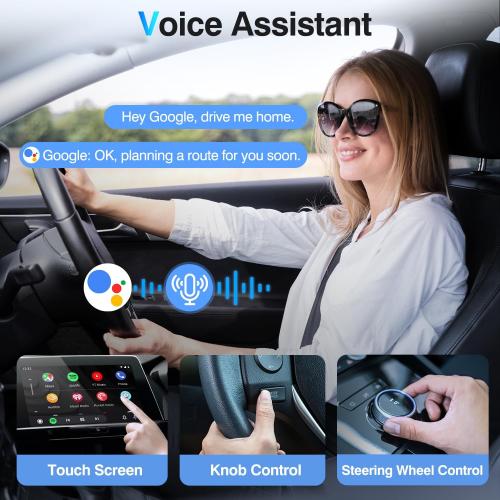 Android Auto Wireless Adapter for Cars with Built-in Wired Android Auto Easy Setup Support NFC Pair Fast Seamless Connection Stable Plug and Play Wireless Car Adapter Dongle (Black)