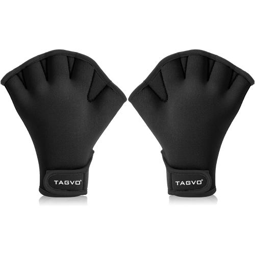 TAGVO Aquatic Gloves for Helping Upper Body Resistance, Webbed Swim Gloves Well Stitching, No Fading, Sizes for Men Women Adult Children Aquatic Fitness Water Resistance Training