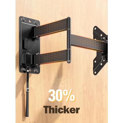 Mounting Dream UL Listed Lockable RV TV Mount for Most 17-43 inch TV, RV Mount for Camper Trailer Motor Home Boat Truck, Full Motion Unique One Step Lock RV TV Wall Mount, VESA 200mm, 44 lbs, MD2210