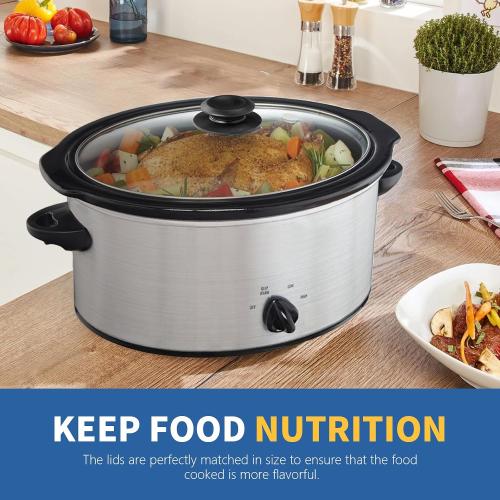 Oval Glass Crock Pot Lid 6 Quart for Hamilton Beach Slow Cooker 6 qt