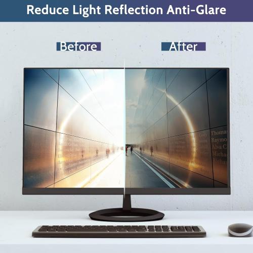 TINTED SCREEN Computer Privacy Screen, 27 Inch Privacy Screen for Monitor, Anti-Glare & Privacy Filters, Easy Installation, Screen Shield with 16:9 Aspect Ratio