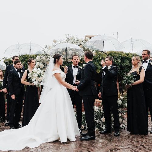 13 Pack Clear Wedding Umbrellas Bulk Transparent Auto Open Stick Umbrellas Windproof Waterproof Large Canopy Umbrella with White J Hook Handle for Wedding Bride Groom Photography Golf Outdoor