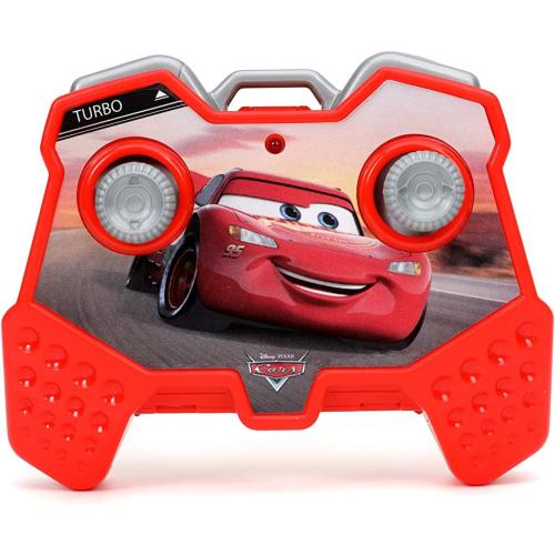 2 pack Jada Toys Pixar Cars 1:24 Lightning McQueen RC Remote Control Car 2.4 GHz Red Toys for Kids