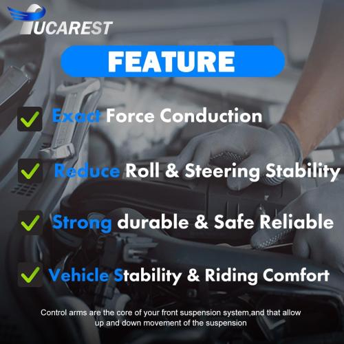 TUCAREST 4Pcs Front Suspension Kit K620244 x2 K660204 x2 Left Right Front Control Arm Assembly Compatible With Je-ep 97-06 Wrangler TJ, 91-01 Cherokee, 91-92 Comanche Upper and Lower (K640331 K640734)
