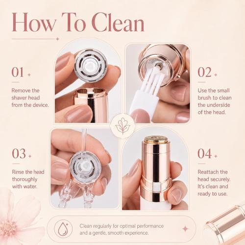 Flawless Facial Hair Removal for Women Men，Electric Painless Hair Removal Device Included 2 x Replacement Heads，USB Rechargeable Lady Womens Face Shaver with LED Light for Lip,Chin,Arms