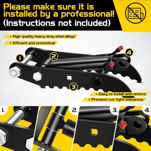 Mini Excavator Hydraulic Thumb with 2 Heavy-Duty Steel L-Shaped Bracket,Compatible with Typhon&Agt Mini Excavators under 3 Tons,L-Shaped Bracket Hydraulic Thumb Clip for Classic&Chinese Mini Excavator