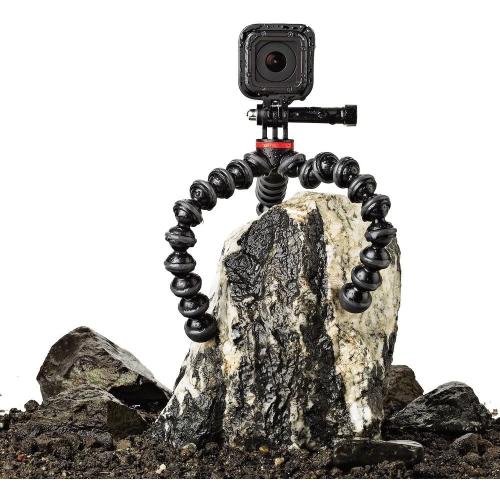 Joby GorillaPod 500 Action, Tripod for Action Cameras, GoPro and Video Cameras, for Content Creation, Vlogging, Live Streaming, TIK Tok,Black