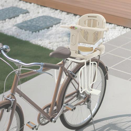Rear Child Bike Seat, Back Mounted Kid's Bike Seat with Armrest Foot Pedals, Backrest Angle Adjustable, Rear Child Carrier Bike Chair for Children 1~8 Years, Load 66.14 lbs Coffee‼️incomplete‼️