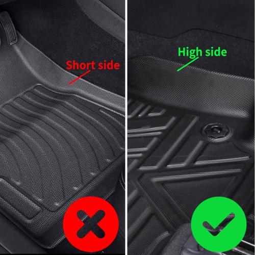 Automotive Floor Mats for Cadillac CT4 2020-2025 2026, Heavy Duty TPE All Weather Protection Car Floor Mats, 1st & 2nd Row Full Set Rubber Floor Liners, Include CT4-V & CT4-V Blackwing, Black
