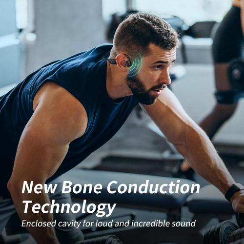 CXK Bone Conduction Headphones Bluetooth 6.0 Open Ear Headphones with Mic, Premium Loud Sound 10-Hour Playtime Bluetooth Headphones, IPX6 Waterproof Sports Headset for Running, Cycling, Walking