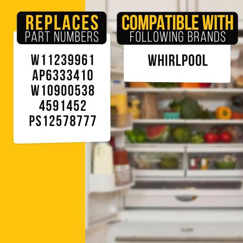 W11239961 Refrigerator Door Shelf Bin for Whirlpool AP6333410 (2-Pack)