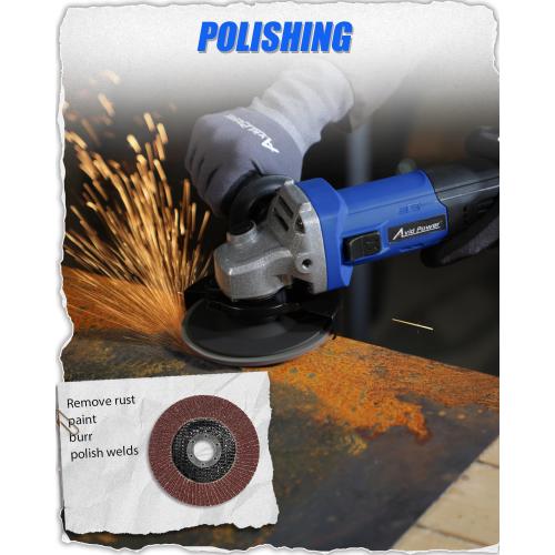 AVID POWER Angle Grinder, 7.5-Amp 4-1/2 inch Electric Grinder Power Tools with Grinding Wheels, Cutting Wheels, Flap Disc and Auxiliary Handle for Cutting, Grinding, Polishing and Rust Removal - Blue