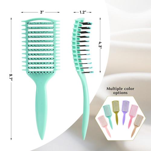 Color Green Curl Defining Brush, Detangler Brush for Curly Hair, Vented Curly Hair Brush Products, Detangling Shaping and Defining Women's Curls on Wet or Dry Hair Types, Reduces Frizz (Green)