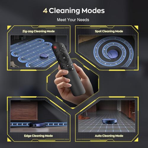 Color Blue Robot Vacuum and Mop Combo, 2 in 1 Robotic Vacuums Cleaner with WiFi/App, Robot Vacuum with Water Tank, Strong Suction, Schedule, Self-Charging, Quiet, for Hard Floor, Pet Hair, Low Pile Carpet