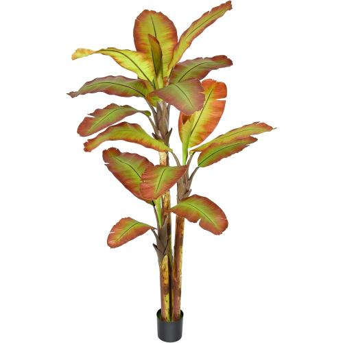 Artificial Banana Tree 8FT Tall Large Faux Trees with Realistic Leaves, Fake Banana Floor Potted Artificial Plants for Home Office Living Room Indoor Outdoor Decor (96in,1Pack)