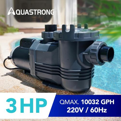 AQUASTRONG In/Above Ground Pool Pump Pure Copper Motor Energy Efficient High Flow Powerful Self Primming Swimming Pool Pumps with Filter Basket, Light Black‼️the product is new‼️