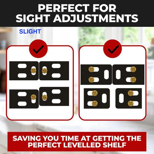 Set of 2 Floating Shelf Brackets 38 inch Multiple Mounting Location Hit 3 Studs Heavy Duty Perfect Bracket for Long Shelf/Hidden Wall Shelves Support Hardware Kitchen/Living Room/Office (6 inch Rods)