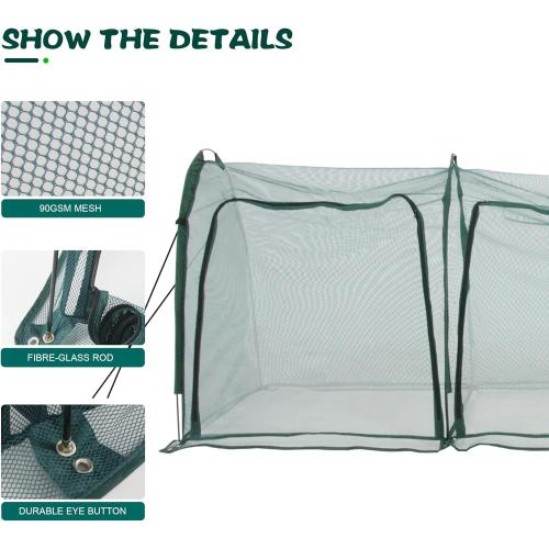 Flexible Net Grow Tunnel - Garden Greenhouse Plant Mesh Covers Growhouse Cloche for Protecting Fruit Vegetables Plants Cultivation from Animals (3M)