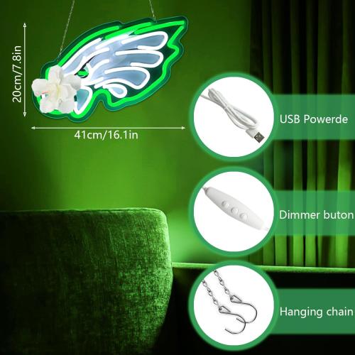 JFLLamp Eagles Neon Signs for Wall Decor Eagles Neon Lights for Bedroom Led Signs Suitable for Dormitory Man Cave Christmas Gift