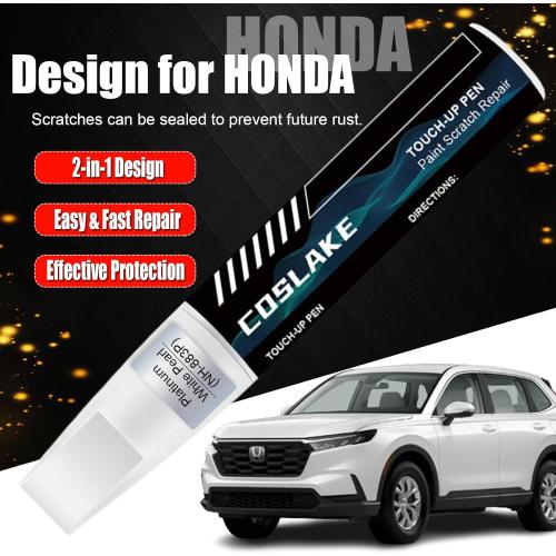 Car Touch Up Paint(Urban Gray Pearl(NH-912P)) for Honda, Car Paint Scratch Repair Kit, Quick & Easy Solution to Repair, 2 in 1 Scratch Remover Pen with Color-Matched