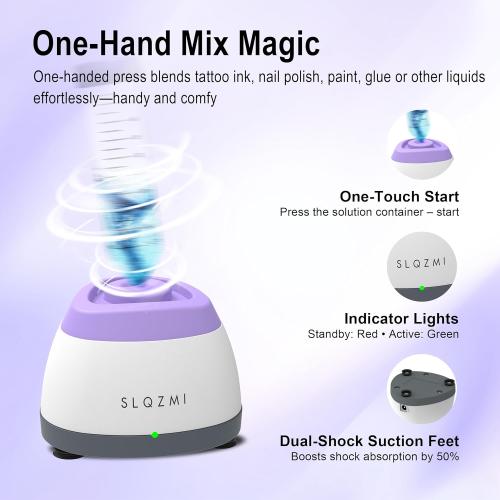 Mini Vortex Mixer, Nail Polish Shaker, Paint Shaker & Paint Mixer for Gel Polish, Acrylic Paints, Eyelash Adhesives, Tattoo Ink, Lab Vortex Mixer for Centrifuge Tubes and Test Tubes (Purple)